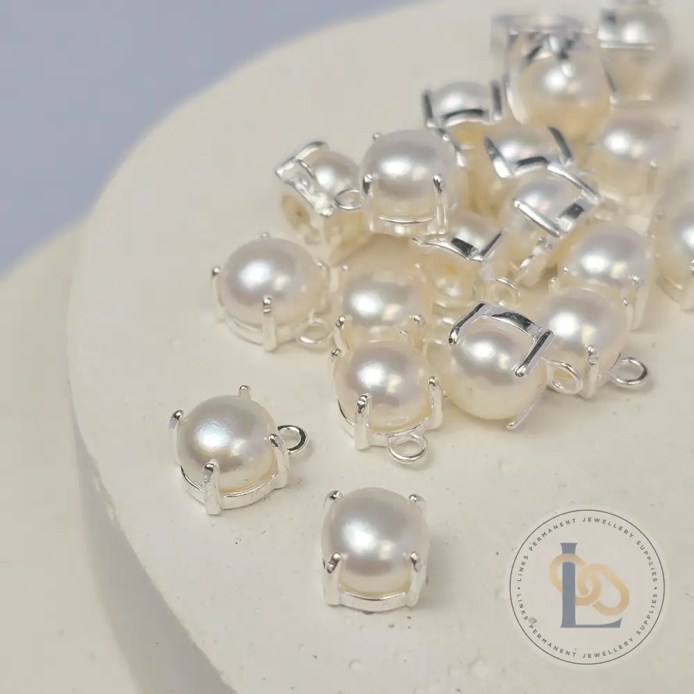 5mm Round Freshwater Pearl Pendant Charm - Image 4