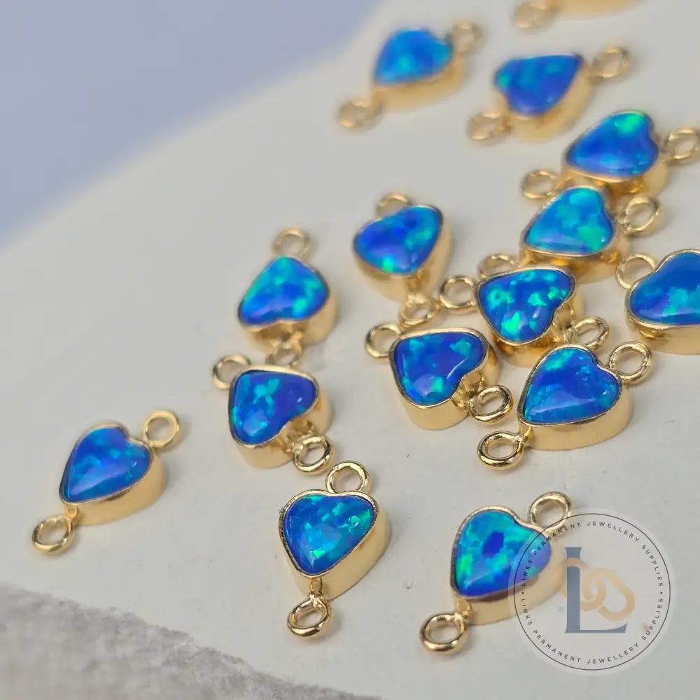 4mm Opal Heart Connector Charm - Image 7