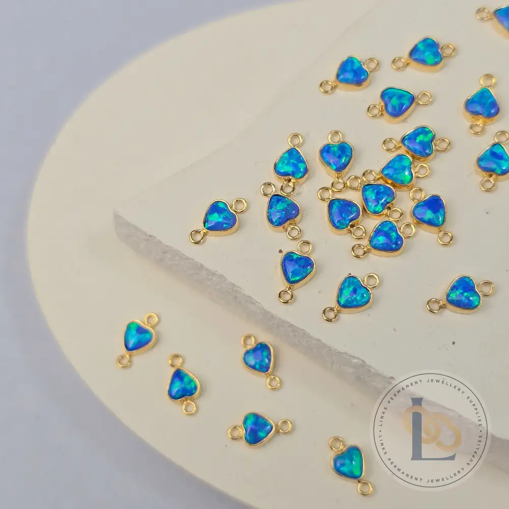 4mm Opal Heart Connector Charm - Image 8