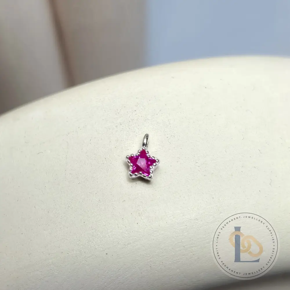 Sterling Silver Crystal Star Pendant Charm - Image 4