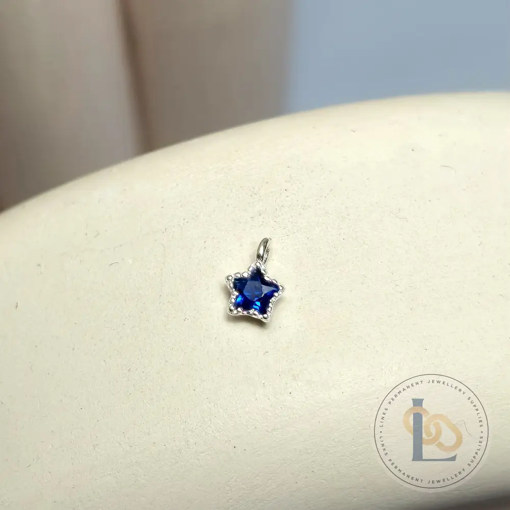 Sterling Silver Crystal Star Pendant Charm - Image 5