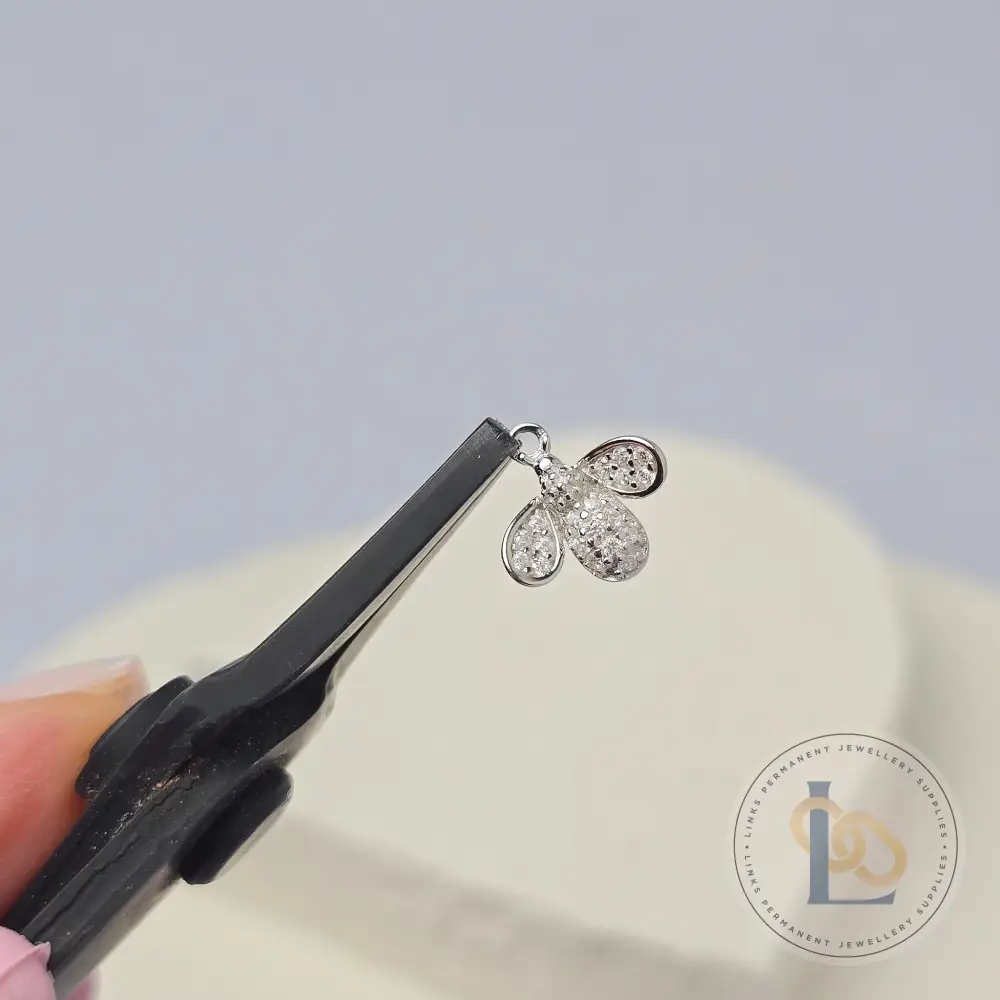 Sterling Silver Cubic Zirconia Bee Charm - Image 3
